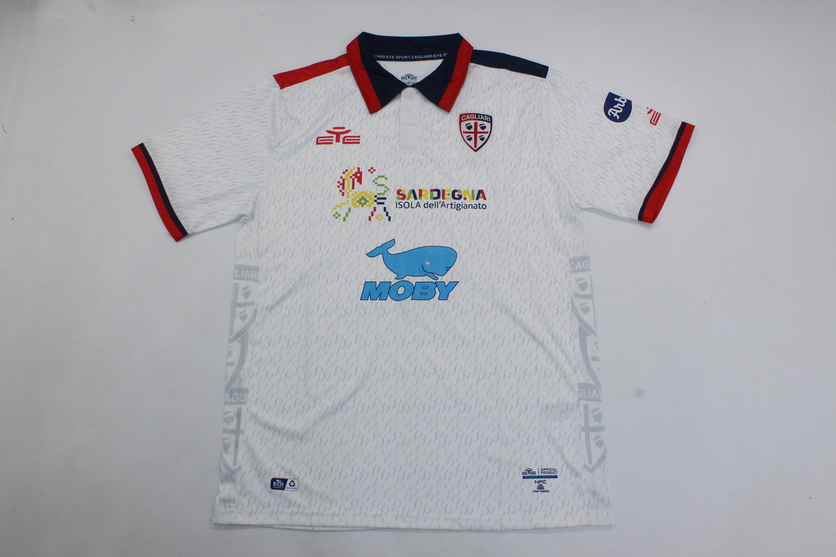 AAA Quality Cagliari 23/24 Away White Soccer Jersey
